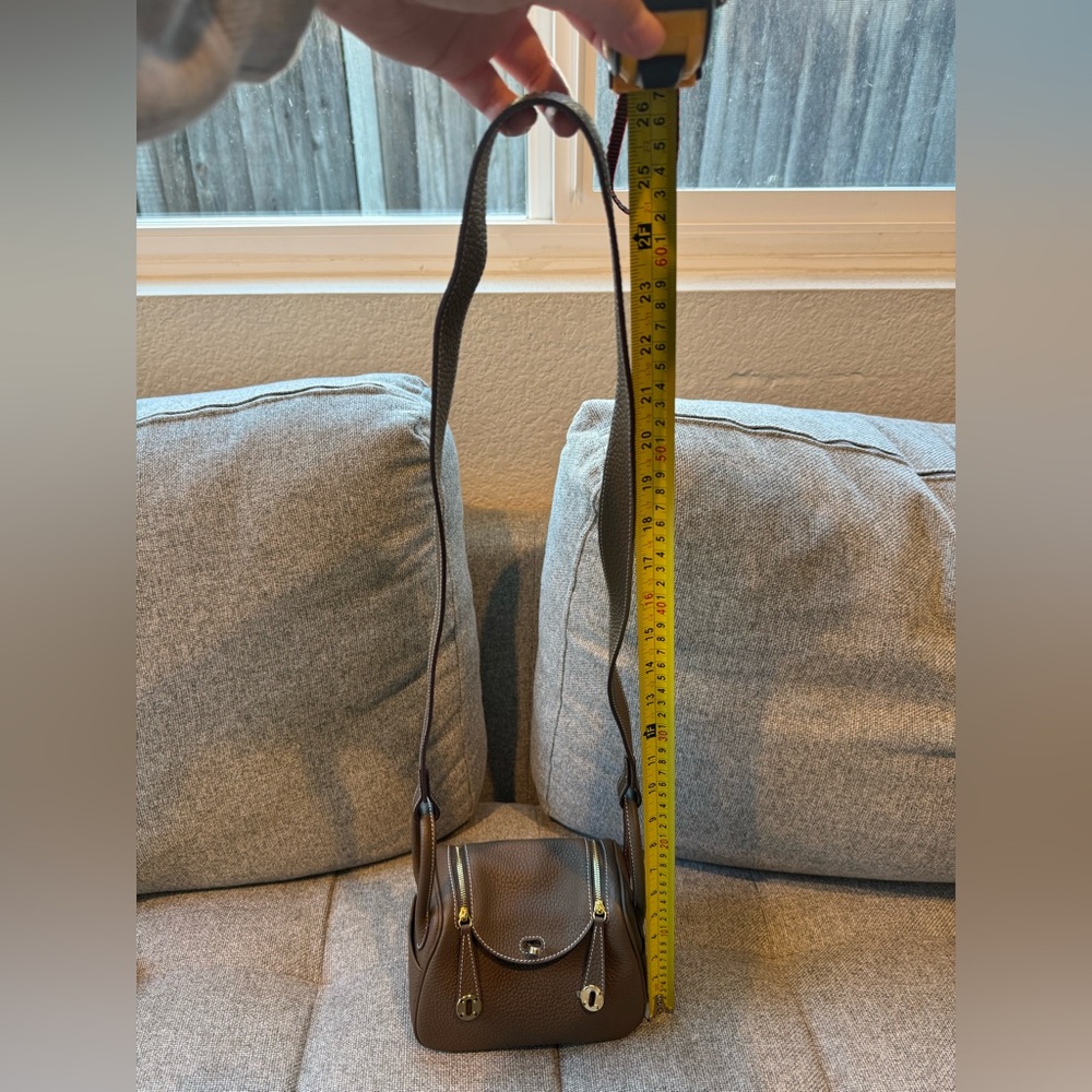 Elegant Brown Leather Women's Bag - Picture 11 of 11